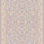 فرش طرح گلستان آبی تیره