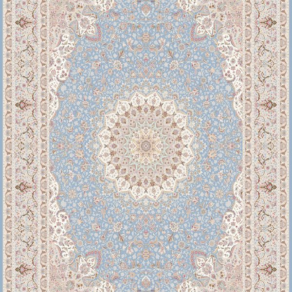 فرش طرح مستانه آبی تیره