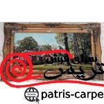 تابلو فرش طرح طبیعت و کلبه