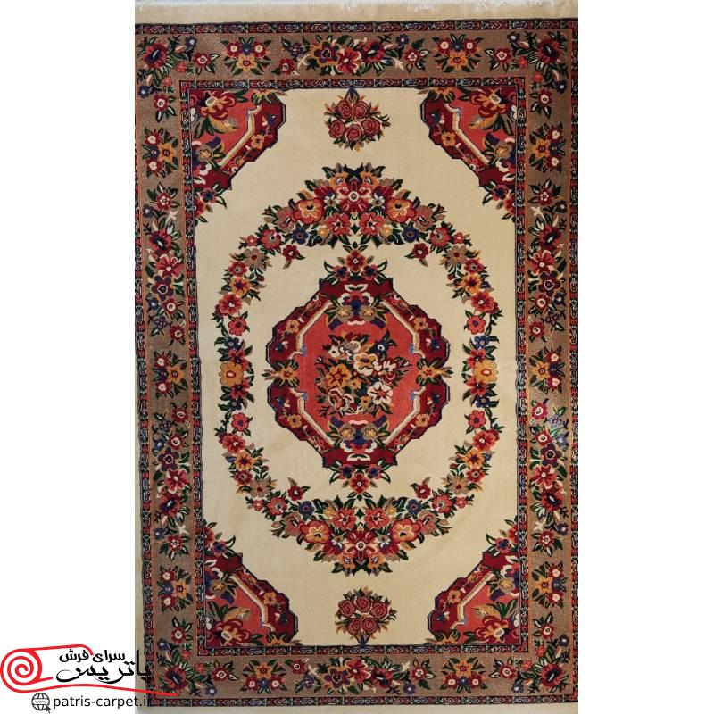 New Project01 فرش گبه طرح گلاب کرم