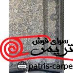 فرش ماشيني خاطره کوير کاشان 1200شانه با تراکم 3600 آکروليک طرح تخت طاووس نقره ای هايبالک - تصویر 2