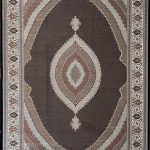 فرش ماشینی-شاهکار صفویه-طرح ریزماهی-کد6768-حاشیه کرم-1200شانه-3600تراکم