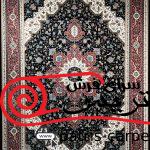 فرش ماشینی پاتریس_طرح هریس_رنگ سرمه ای_1200شانه_3600تراکم