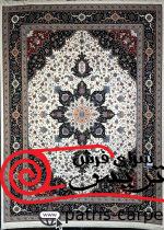 فرش ماشینی پاتریس_طرح هریس_رنگ کرم_1200شانه_3600تراکم