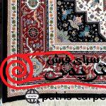 فرش ماشینی پاتریس_طرح هریس_رنگ سرمه ای_1200شانه_3600تراکم - تصویر 5