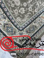 فرش ماشینی الماس کویر کرمان-کد1505-رنگ نقره ای نخودی-1200شانه-تراکم3600 - تصویر 6