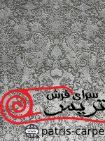 فرش ماشینی زمرد مشهد_طرح گل ابریشم_کد12001_رنگ الماسی_1200شانه_3600تراکم - تصویر 3
