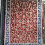 فرش ماشینی-پشمی طبیعی-ابریشمی گیاهی-کد3226-لاکی