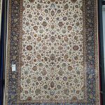 فرش ماشینی-پشمی طبیعی-ابریشمی گیاهی-کد3221-کرم