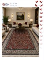 فرش دستبافت گونه پاشین-پشم طبیعی-ابریشمی گیاهی 17 رنگ -کد30230